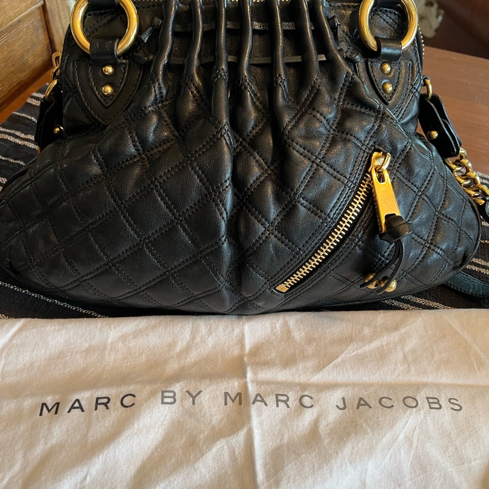 Marc Jacobs Black Quilted Satchel
